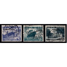  1936 - Polsk post i Danzig - AFA 26-28 -  Frimærke - Stemplet.